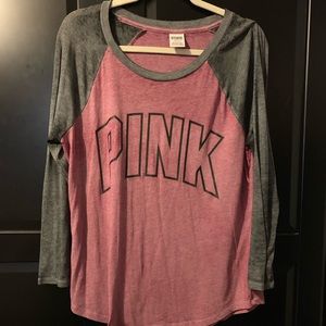 Long sleeve pink VS shirt